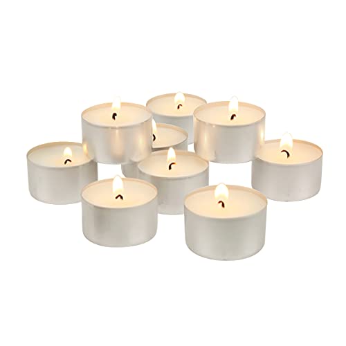 300 Unscented White Tea Light Candles, 6-7 Hour Burn