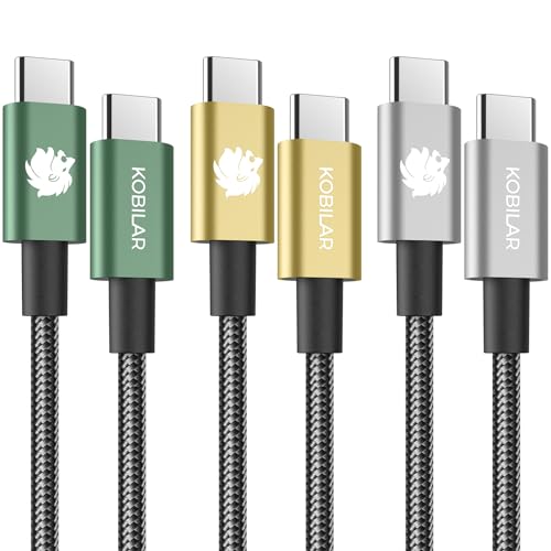 Kobilar 240W USB-C Fast Charging Cable (3-Pack, 1.5/3.3/6ft)