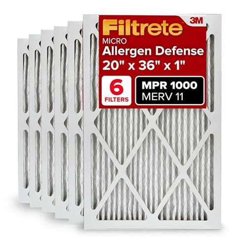 Filtrete 20×36 MERV 11 AC Furnace Filters, 6 Pack
