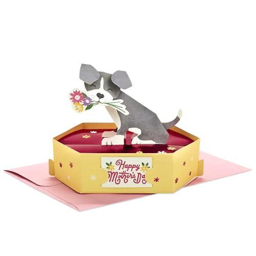Hallmark Mother’s Day Pop Up Card: Puppy with Flowers