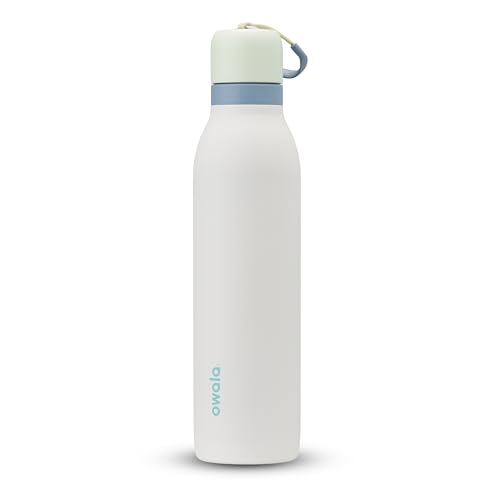 Owala 24-oz FreeSip Insulated Water Bottle, Green/White