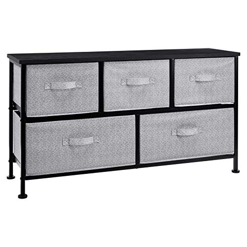 Amazon Basics Black 5-Drawer Fabric Organizer