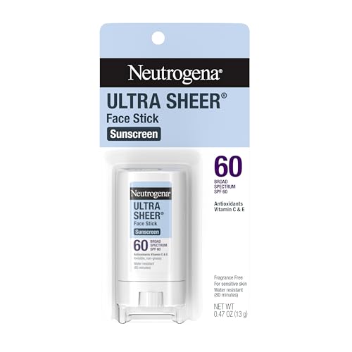 Neutrogena Ultra Sheer SPF 60 Face Sunscreen Stick, Water Resistant