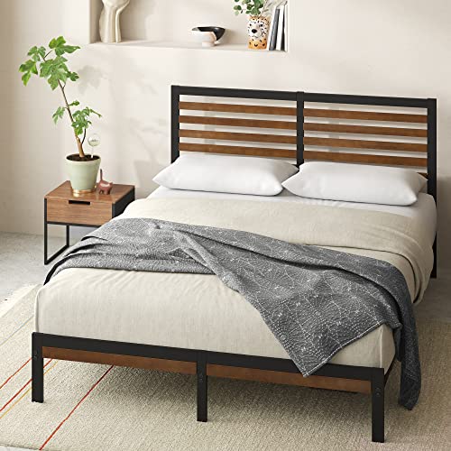 ZINUS Kai Bamboo Metal Queen Bed Frame with Headboard