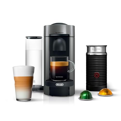 Nespresso Vertuo Plus Coffee Maker with Milk Frother, Grey