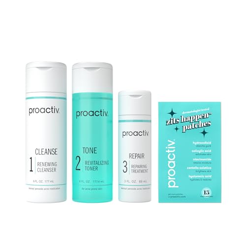 Proactiv 90-Day Acne Kit: Face Wash, Spot Treatment, Toner + Patches