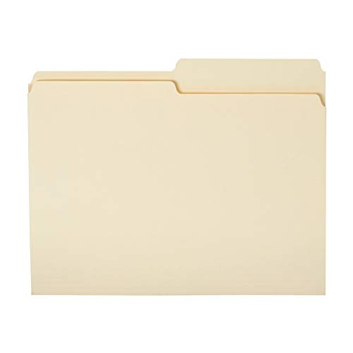 Amazon Basics Manila File Folders, 1/2 Tab, 36-Pack, Letter Size