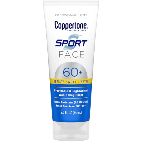 Coppertone Sport Face SPF 60+ Sunscreen, 2.5 Fl Oz