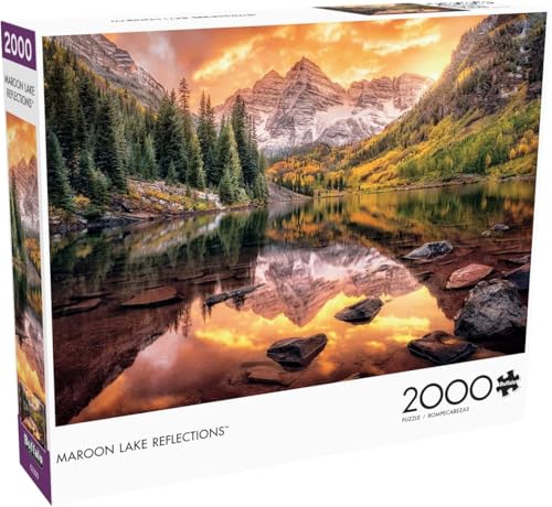 Buffalo Games Joshua Snow 2000-Piece Maroon Lake Jigsaw Puzzle