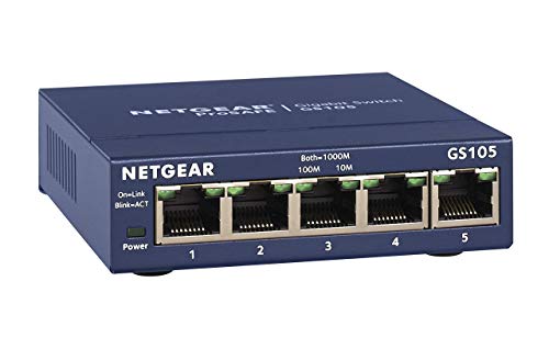 NETGEAR 5-Port Gigabit Ethernet Switch, Desktop/Wall Mount