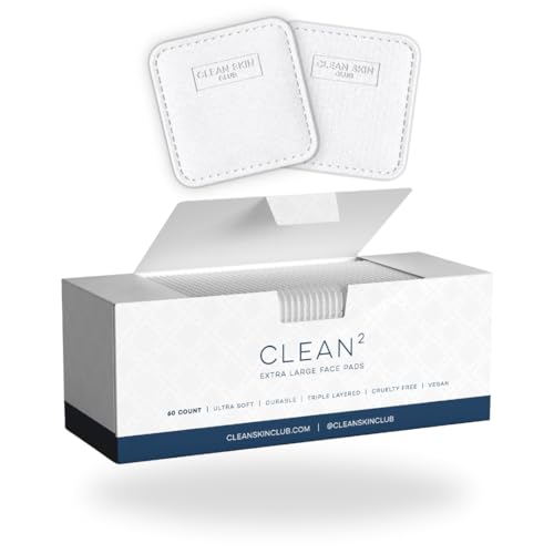 Clean Skin Club Clean² Pads 2.0, Durable Organic Cotton Face Pads