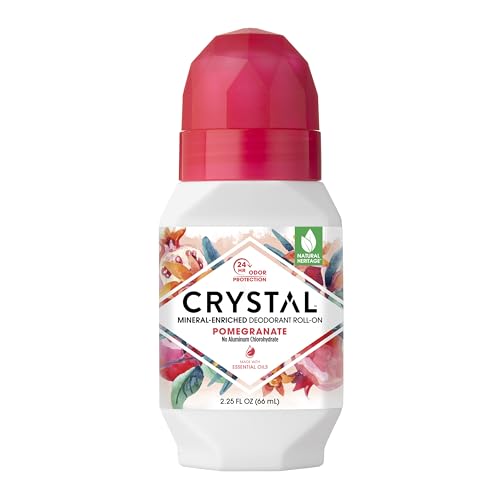 Pomegranate Crystal Mineral Deodorant Roll-On, 24-Hour Protection, 2.25 FL OZ