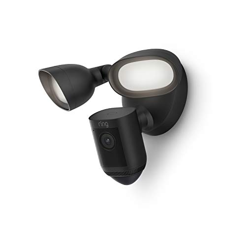 Ring Wired Pro Floodlight Cam with 3D Motion Detection, Black