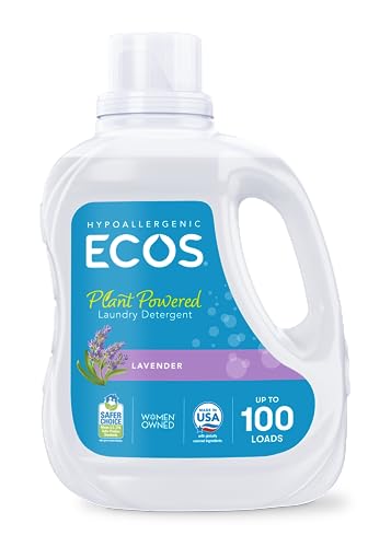 ECOS Lavender Laundry Detergent, Hypoallergenic, 100 Loads, 100 Fl Oz