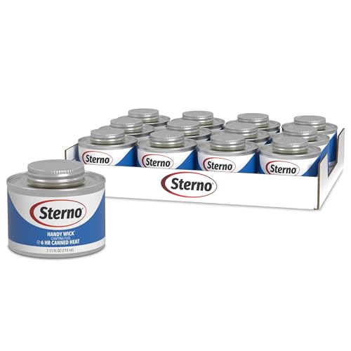 Sterno 6-Hour Chafing Fuel Cans, 12-Pack, Resealable Wick