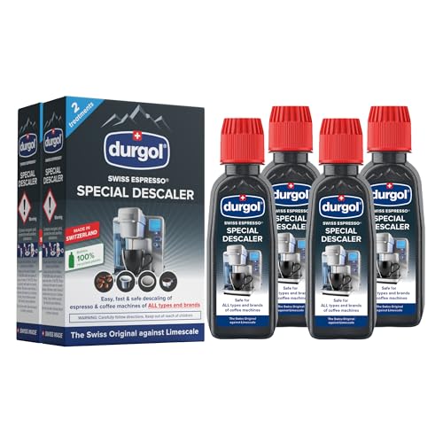 Durgol Espresso Machine Descaler, 4-Pack, 4.2 oz