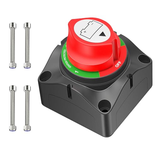 Nilight Waterproof Battery Switch, 12V-48V for Marine & Vehicles