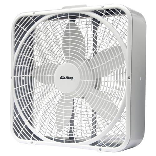 Air King 20″ 3-Speed Box Fan – White