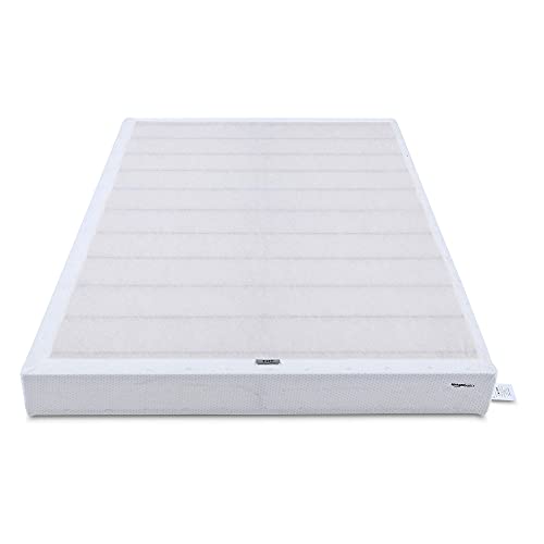 Amazon Basics King Box Spring Bed Base, 9″ Height, White