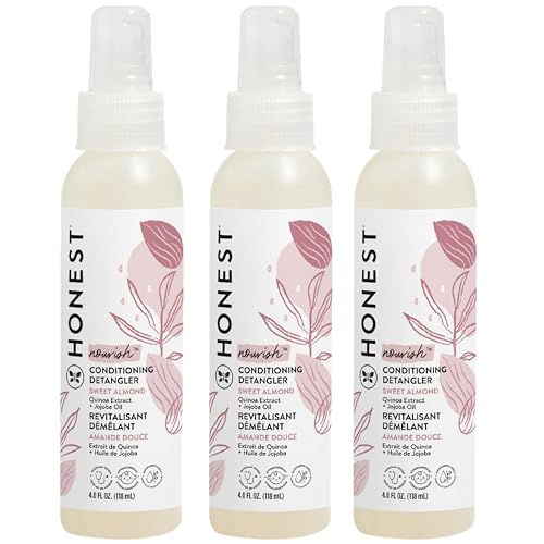 The Honest Hair Detangler 3-Pack, Tear-Free & Hypoallergenic
