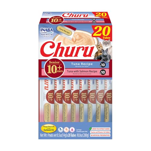 INABA Churu Tuna Cat Treats, Senior 10+, 20 Tubes
