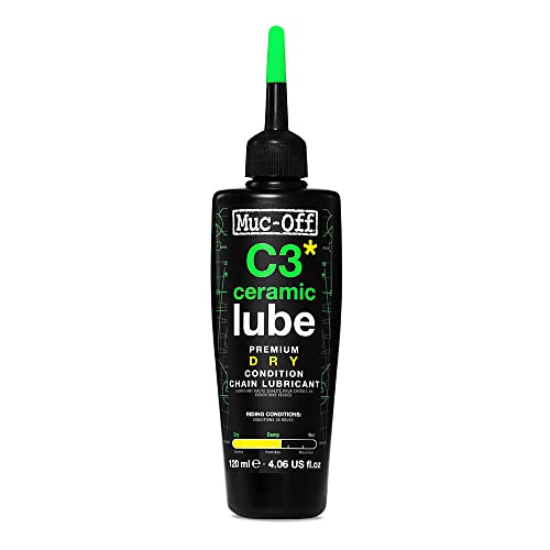 Muc-Off C3 Ceramic Dry Chain Lube, 120ml – Premium Bike Lubricant