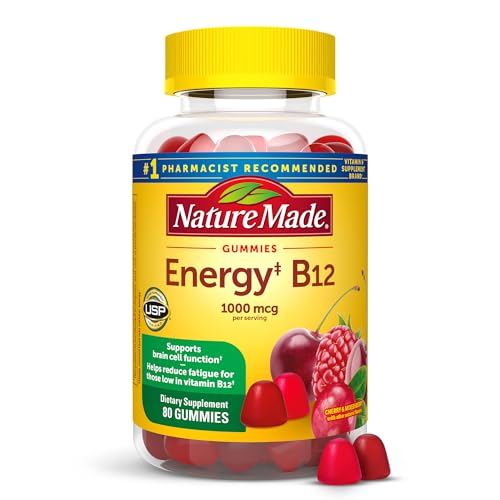 Nature Made Energy B12 Gummies, 1000 mcg, 40-Day Supply