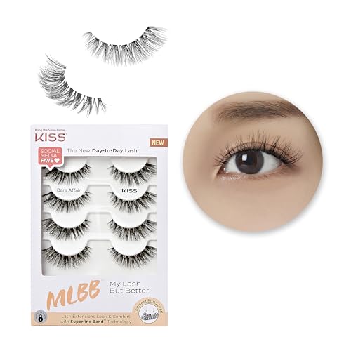 KISS Bare Affair Reusable Eyelashes, 4-Pair Pack