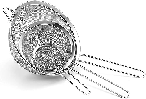 Cuisinart Silver Mesh Strainers Set, 3-Pack