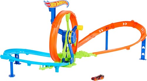 Hot Wheels Track Set with Loop and Die-Cast Car