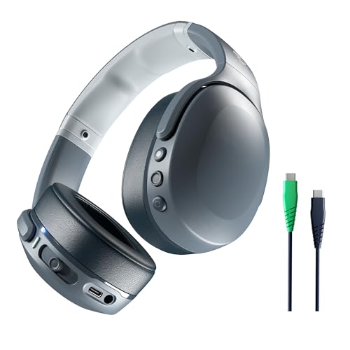 Skullcandy Crusher Evo Wireless Bluetooth Headphones, 40-Hour Battery, Chill Grey