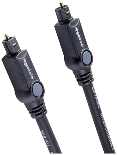Amazon Basics 3.3ft Toslink Optical Audio Cable, Gold-Plated