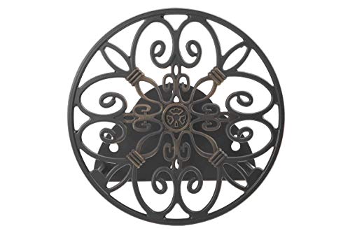 Liberty Garden Wall-Mounted Hose Butler, Holds 125 ft, Black