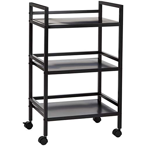 Amazon Basics 3-Tier Rolling Cart, Black