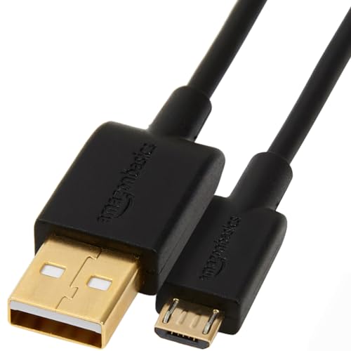 Amazon Basics 6ft USB-A to Micro USB Cable, Black