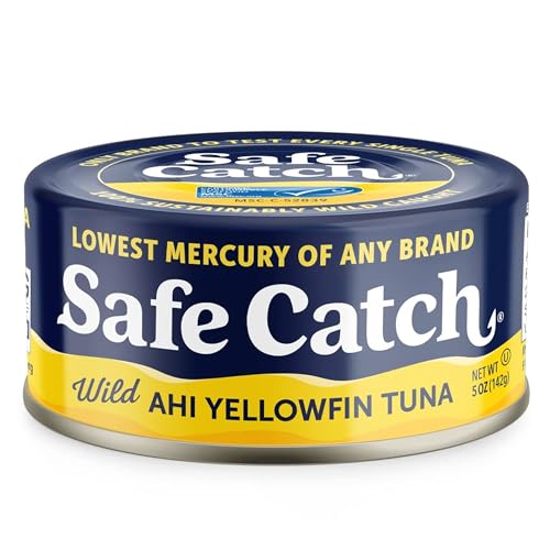 Wild Ahi Yellowfin Tuna, Low Mercury, Omega-3, Pack of 6