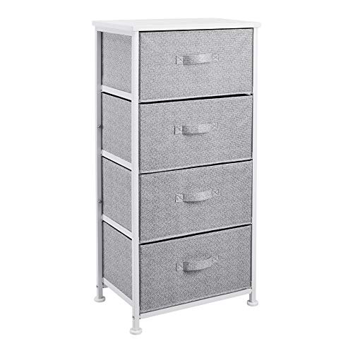 Amazon Basics 4-Drawer Fabric Organizer, White