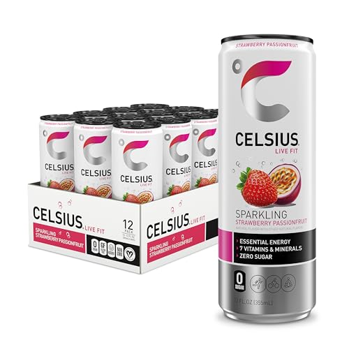 CELSIUS® Sugar-Free Strawberry Passionfruit Energy Drink, 12 Pack