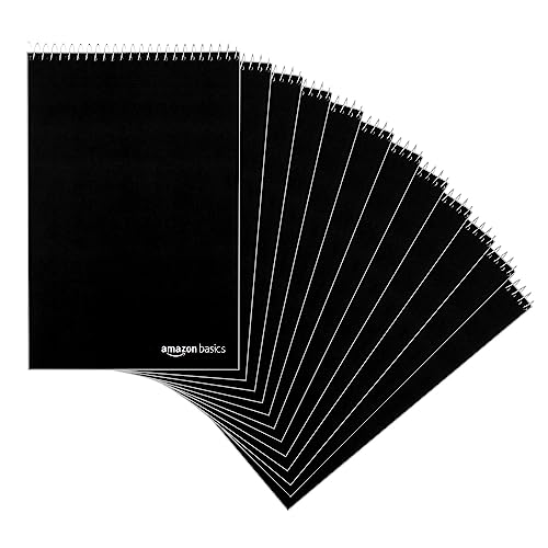 Amazon Basics Steno Books, 80 Sheets, 6″ x 9″, 12-Pack
