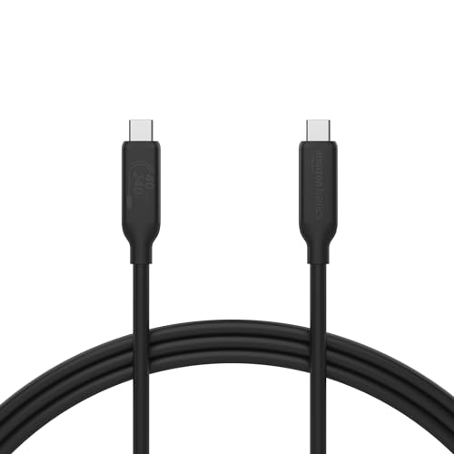 Amazon Basics 240W USB-C Fast Charger Cable, 3.3ft, Black