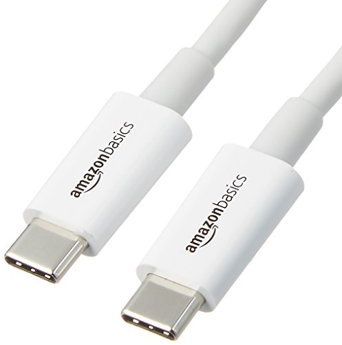 Amazon Basics USB-C Fast Charger Cable, 9ft, White