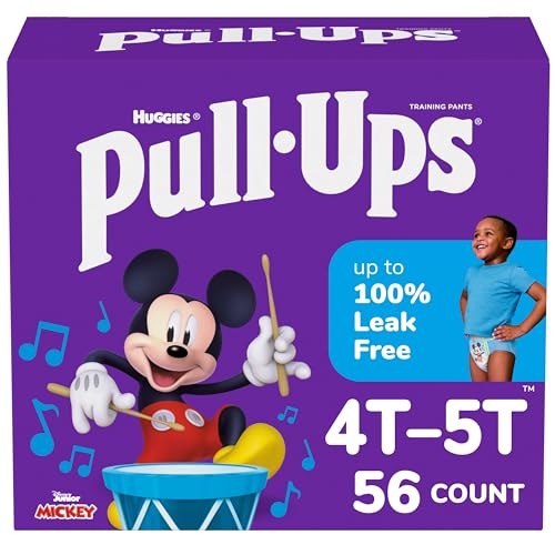 Pull-Ups Boys’ Training Pants, Size 4T-5T, 56 Count