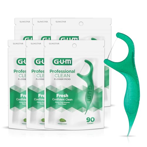 GUM Floss Picks – Strong, Mint, Easy Grip, 540 Total