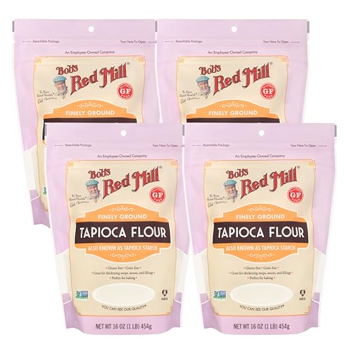 Bob’s Red Mill Tapioca Flour, 16oz, Pack of 4, Non-GMO
