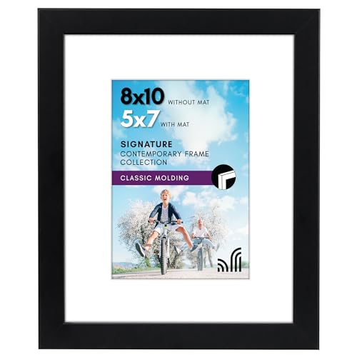 Americanflat 8×10 Black Frame with Shatter-Resistant Glass