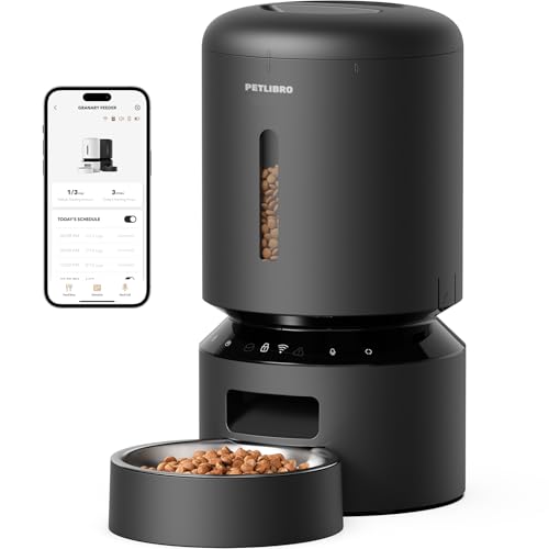 PETLIBRO WiFi Cat & Dog Feeder, 5L, Timed, Black
