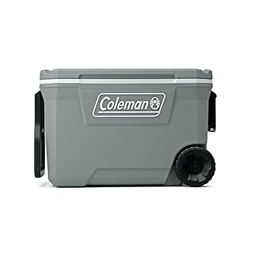 Coleman 62-Quart Wheeled Cooler, Keeps Ice 5 Days