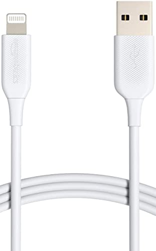 Amazon Basics 6ft MFi Lightning Charger Cable, White