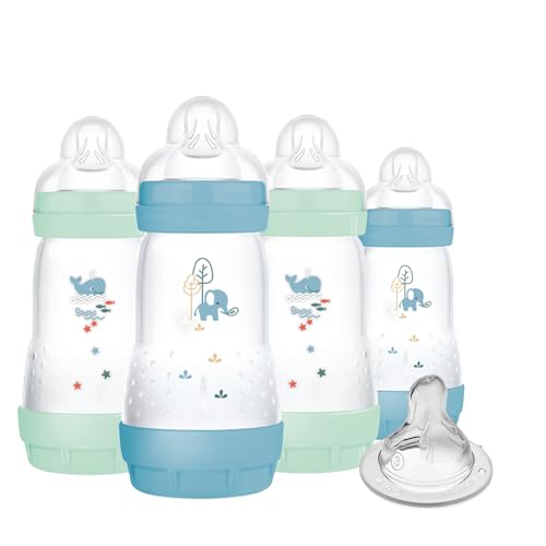 MAM 9oz Anti-Colic Baby Bottles, BPA-Free, 2+ Months