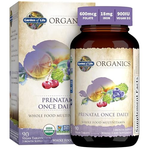 Garden of Life Prenatal Vitamins – 90 Tablets, Whole Food, Vegan